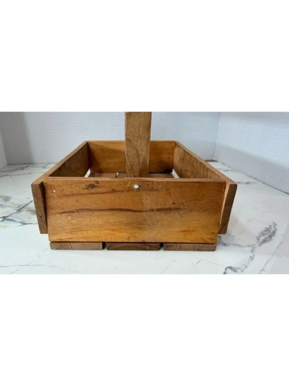 VTG House of Myrtlewood Oregon Handcrafted Wood Caddy Tote Tray